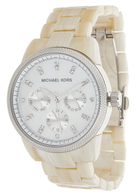 michael kors uhr weiß leder|Michael Kors herrenuhren.